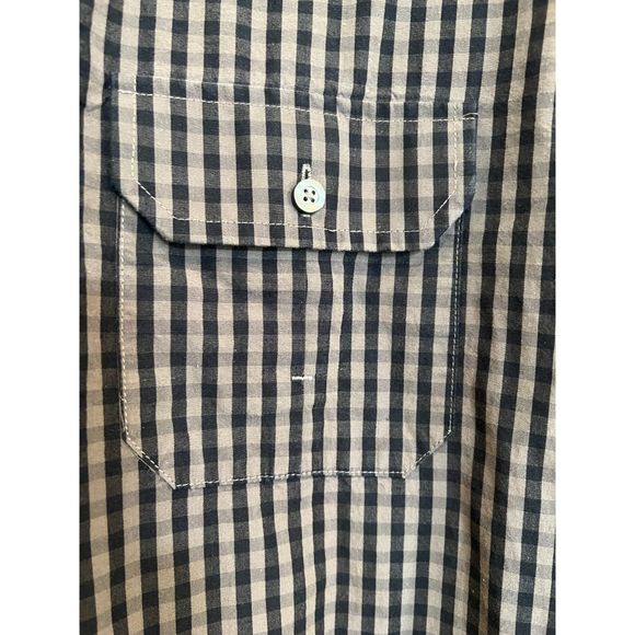 JF JFarrar blue/black checked button down Slim Fit Shirt Size Large a992 - Picture 3 of 5